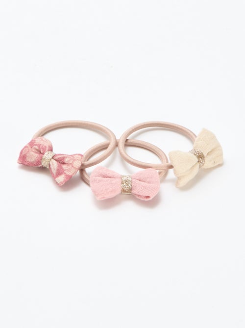 Lot de 3 élastiques avec nœuds fantaisies - Kiabi