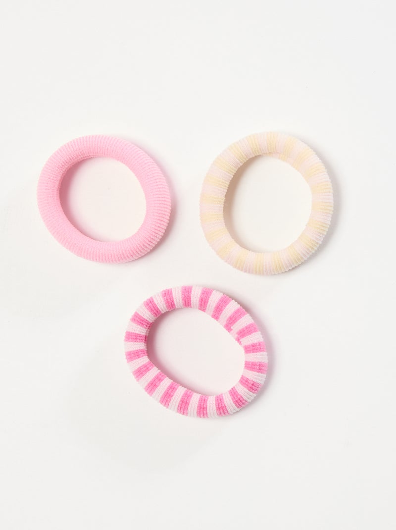 Lot de 3 élastiques mousse Rose - Kiabi