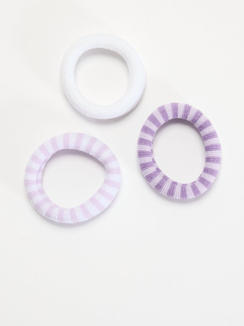 Lot de 3 élastiques mousse Violet - Kiabi