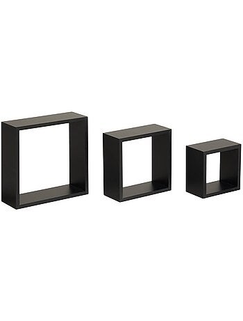 Lot de 3 étagères murales cubes design graphique FIXY