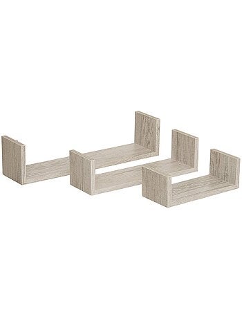 Lot de 3 étagères murales en bois FIXY