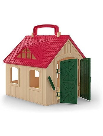Lot de 3 figurines + écurie transportable farm world - schleich