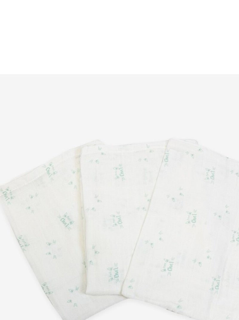 Lot de 3 gants de toilette Blanc - Kiabi