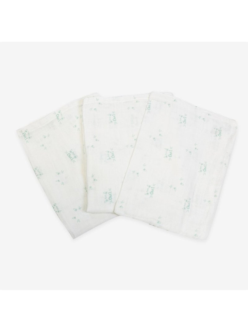 Lot De 3 Gants De Toilette Vert clair - Kiabi