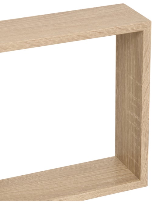 Lot de 3 grandes étagères murales cubes effet bois FIXY - Kiabi