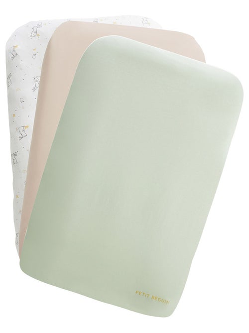 Lot de 3 housses de matelas à langer Hello Baby - Kiabi