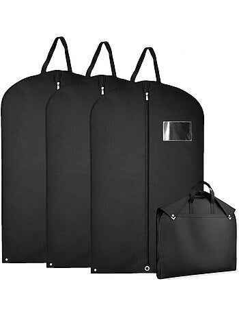 Lot de 3 housses pour vêtements à suspendre, premium pliable - 60 x 160 cm - Vivezen