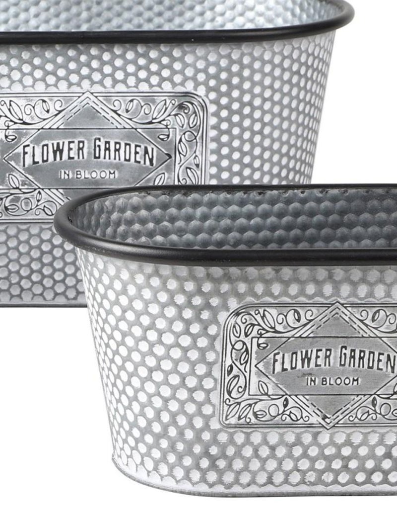 Lot de 3 jardinières métal Bloom Gris - Kiabi