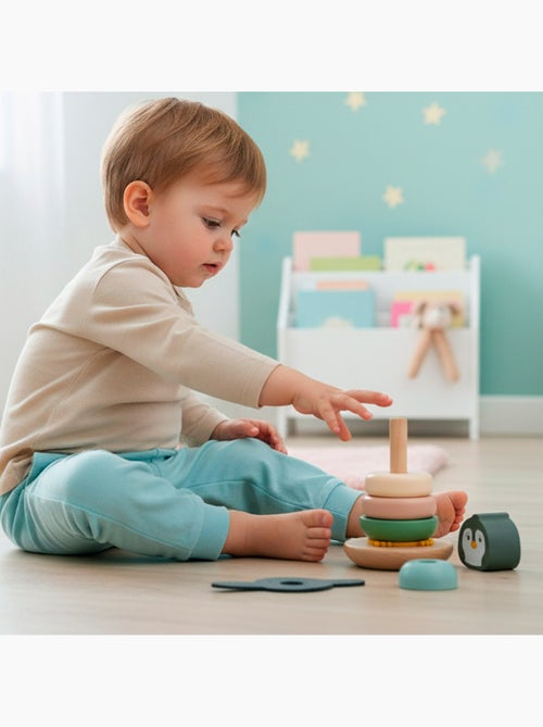 Lot de 3 jeux bébé en bois WOOMAX - Kiabi