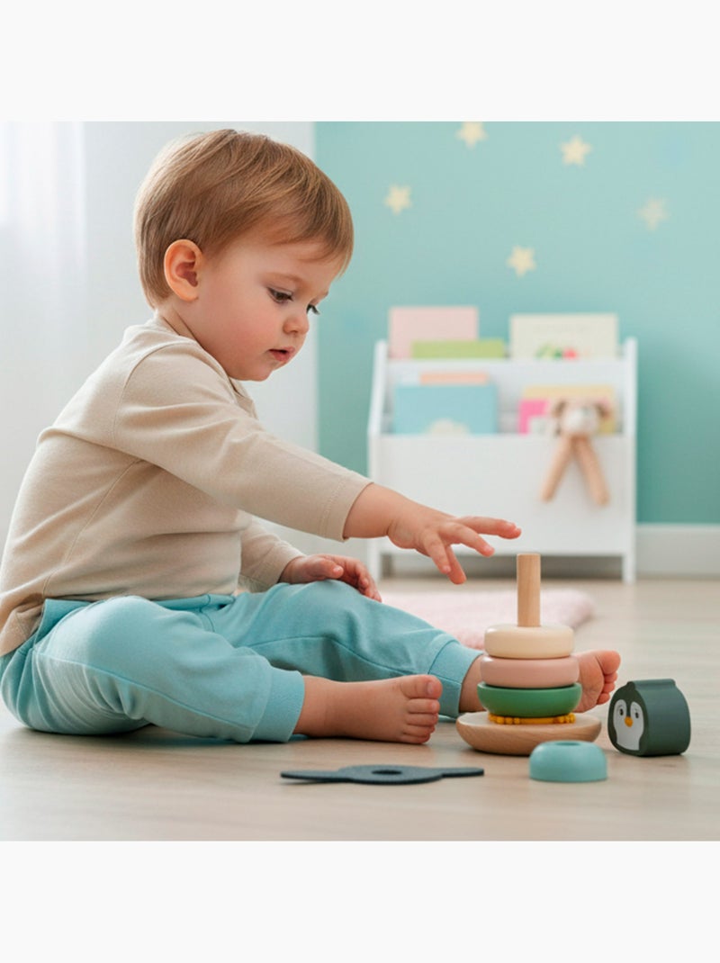 Lot de 3 jeux bébé en bois WOOMAX N/A - Kiabi