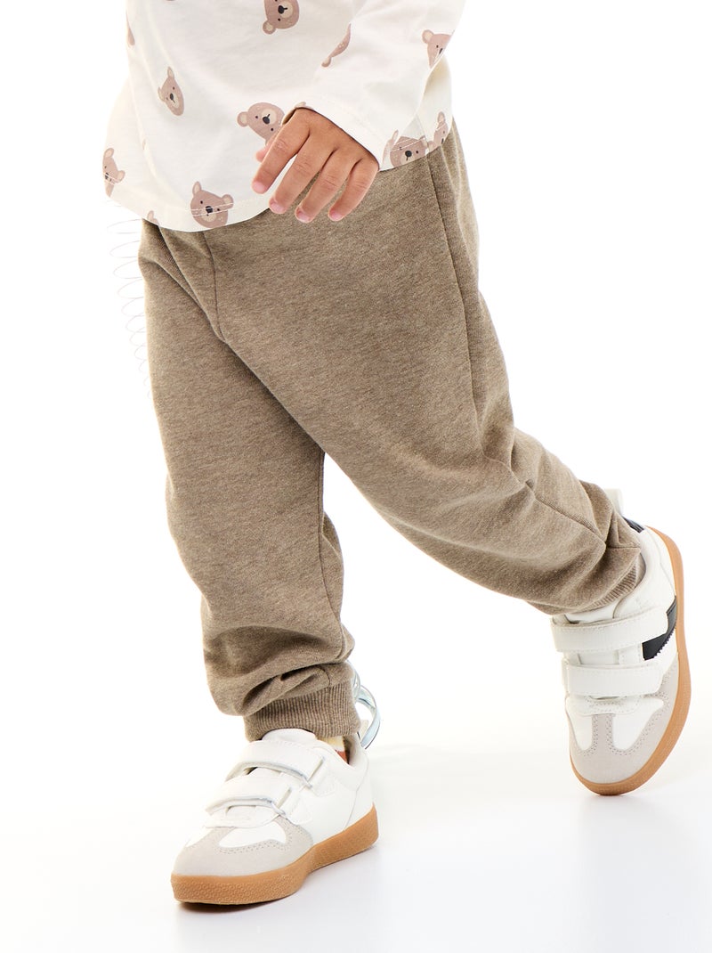 Lot de 3 jogging en French Terry Beige - Kiabi
