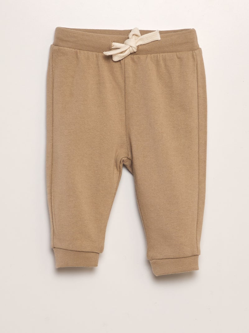 Lot de 3 joggings unis BEIGE - Kiabi