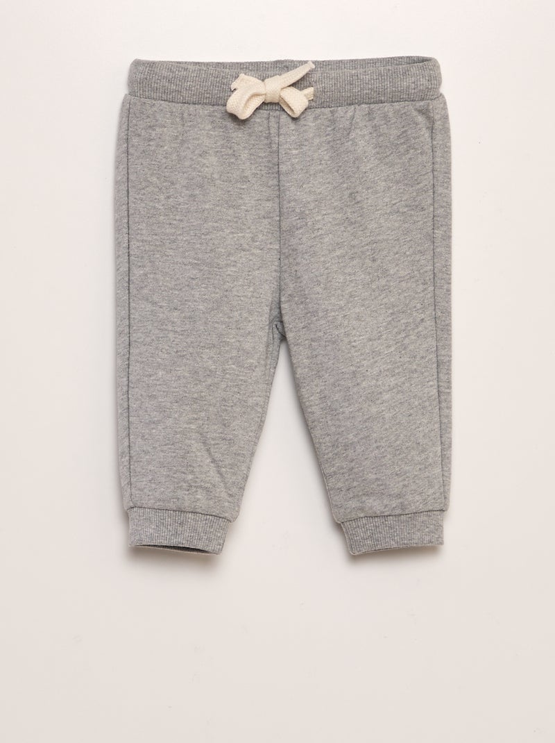 Lot de 3 joggings unis GRIS - Kiabi