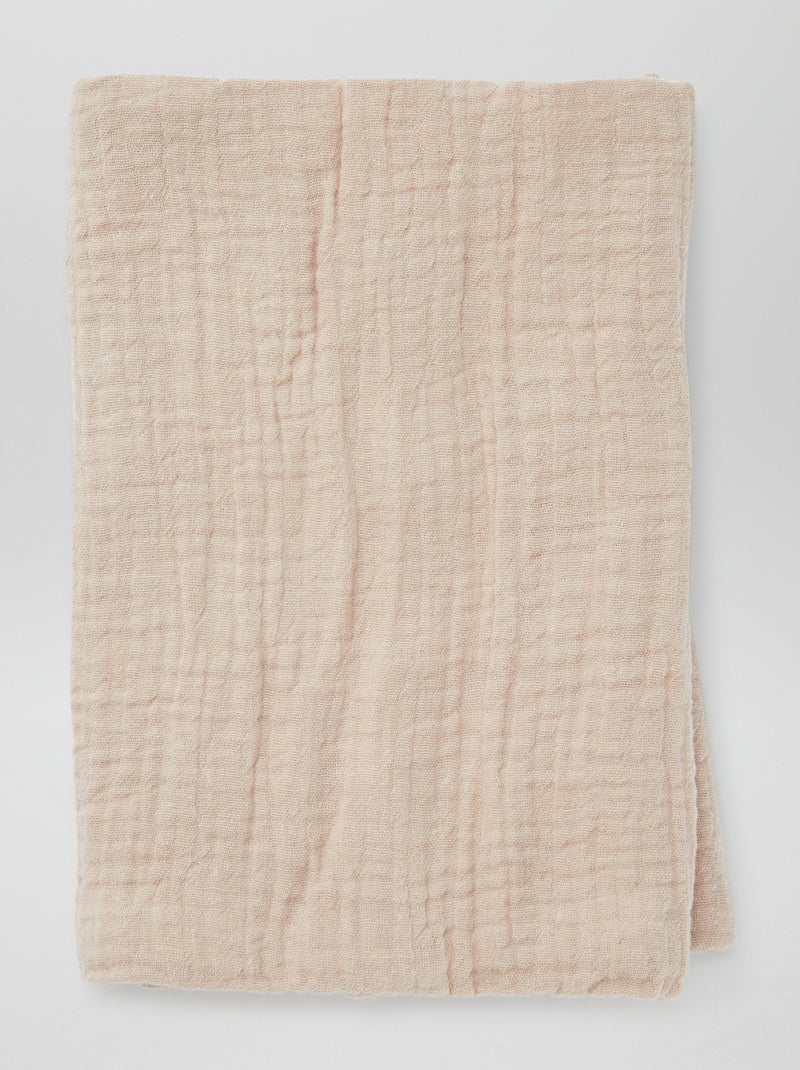 Lot de 3 langes - 2 de 60 x 60 et 1 de 100 x 120 cm Beige - Kiabi