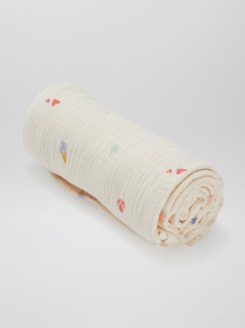 Lot de 3 langes - 2 de 60 x 60 et 1 de 100 x 120 cm - Kiabi