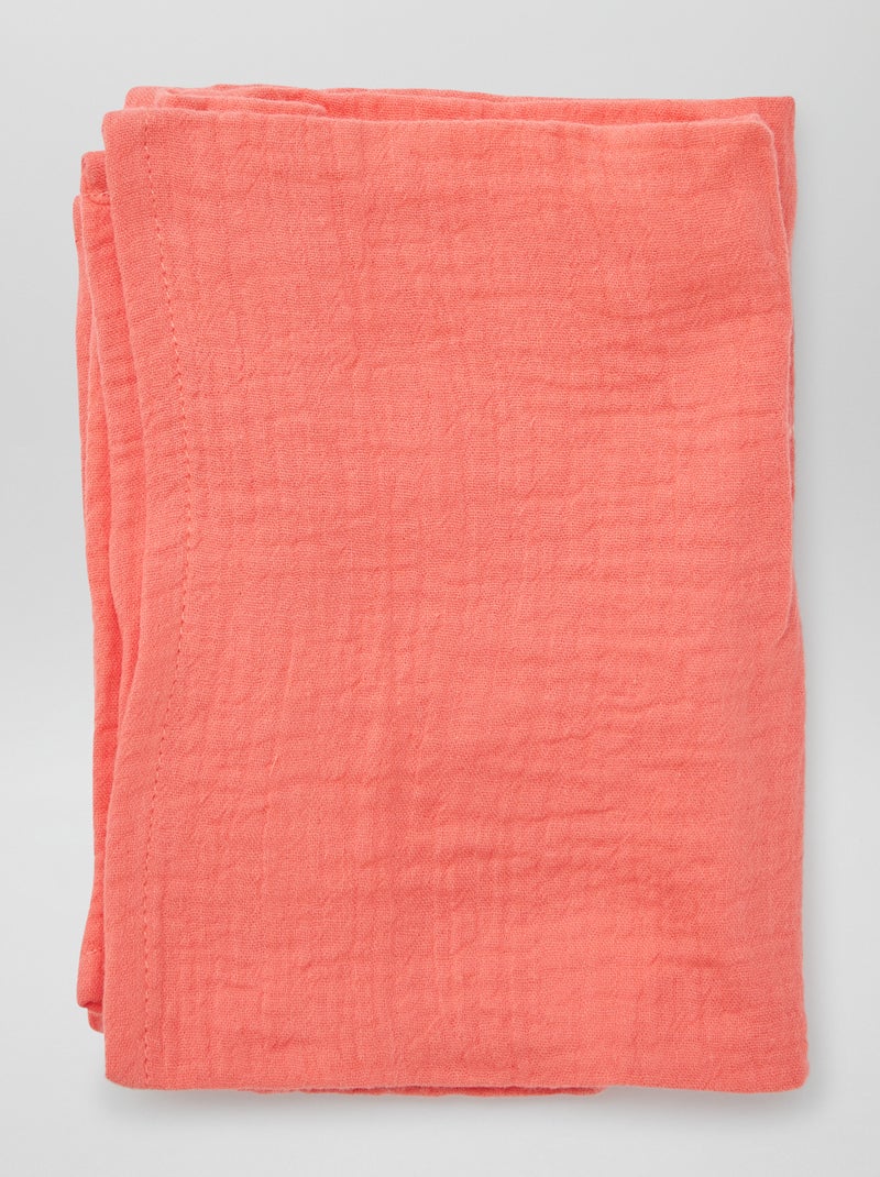 Lot de 3 langes - 2 de 60 x 60 et 1 de 100 x 120 cm Rose - Kiabi