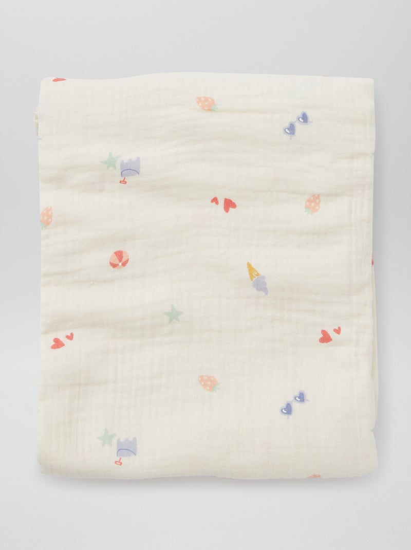 Lot de 3 langes - 2 de 60 x 60 et 1 de 100 x 120 cm Rose - Kiabi