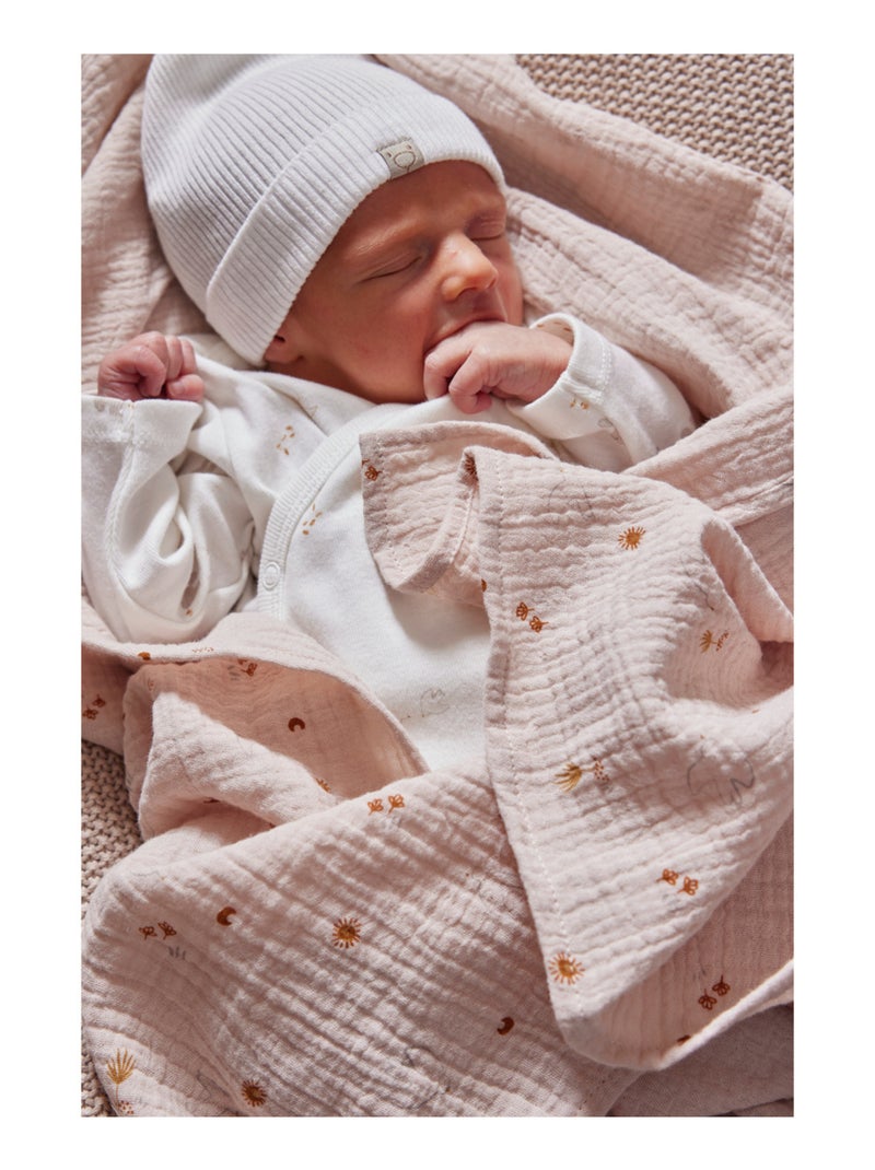 Lot de 3 langes 70x70cm, mousseline Noukie's Ecru - Kiabi