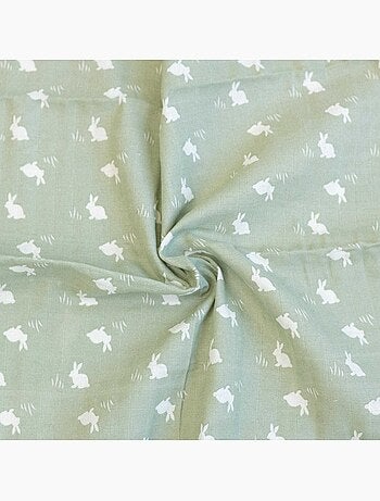 Lot de 3 langes bébé - motif lapin