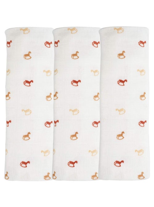 Lot de 3 langes bébé - Kiabi