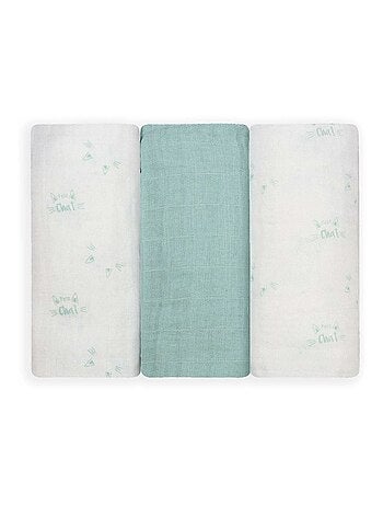 Lot de 3 Langes bébé motif chats