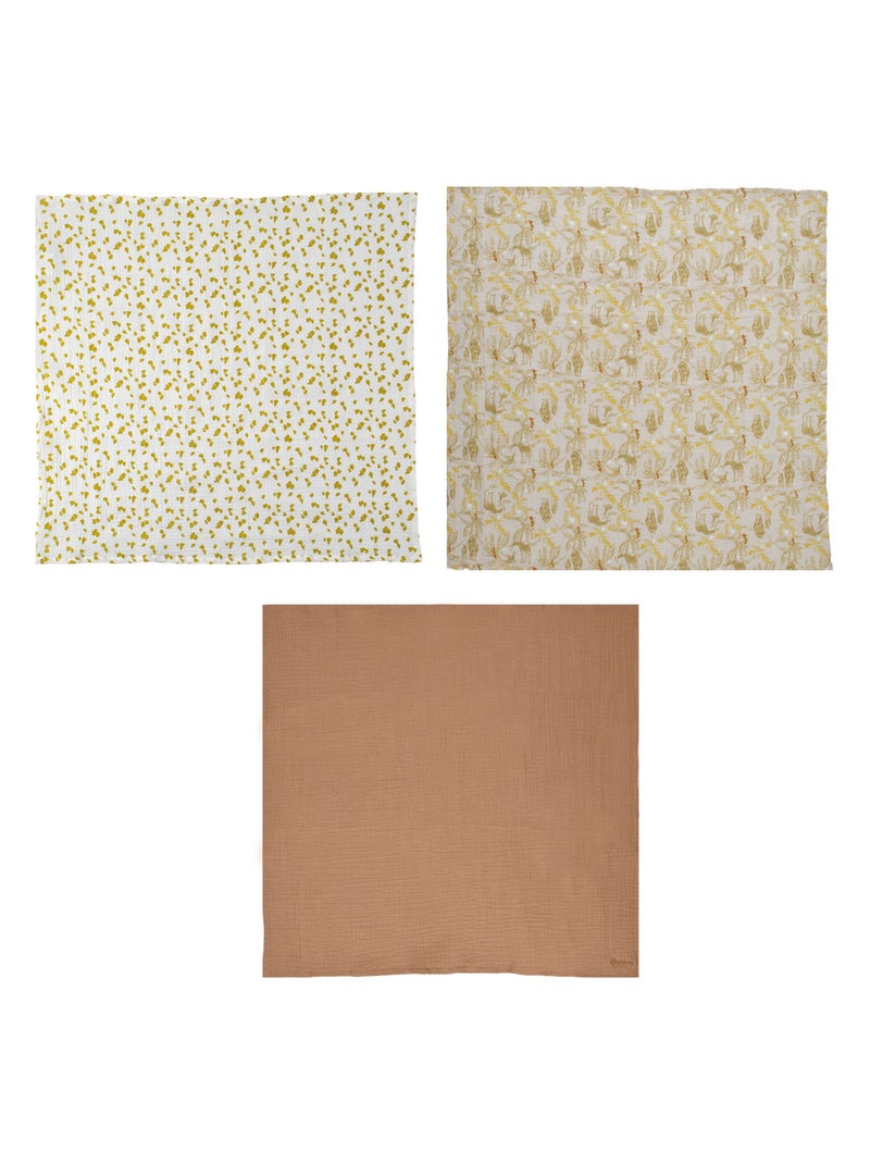 Lot de langes bébé safari Beige Bébé Kiabi