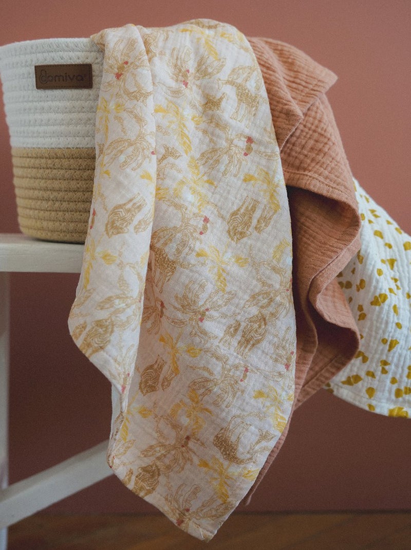 Lot de 3 langes bébé safari Beige - Kiabi