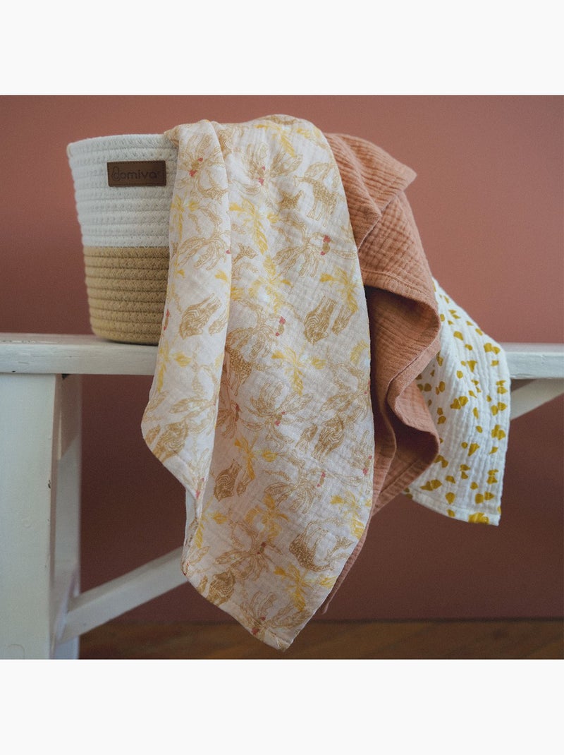 Lot de 3 langes bébé safari Beige - Kiabi