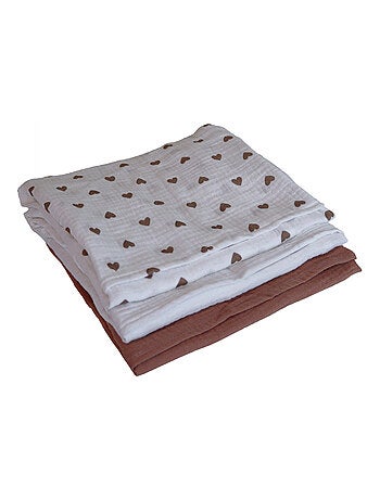 Lot de 3 langes bébé, serviettes absorbantes et respirantes - Koala - Monsieur Bébé