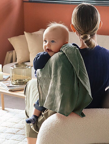 Lot de 3 langes bébé, serviettes absorbantes et respirantes - Koala - Monsieur Bébé