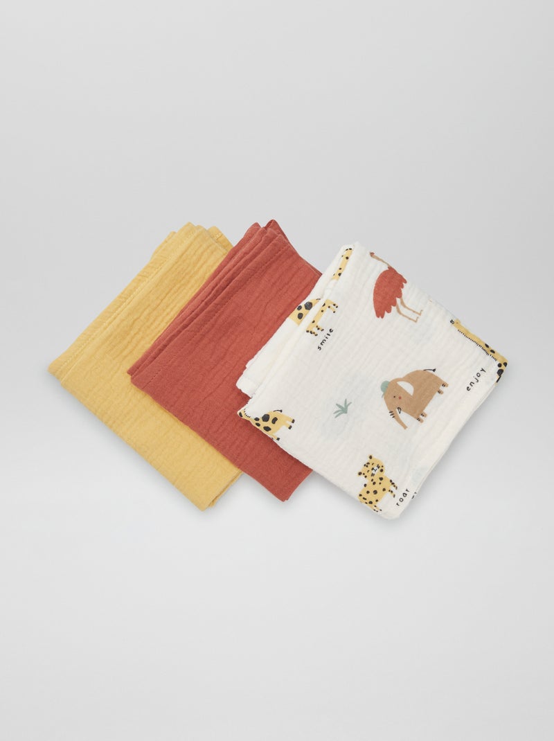 Lot de 3 langes BEIGE - Kiabi