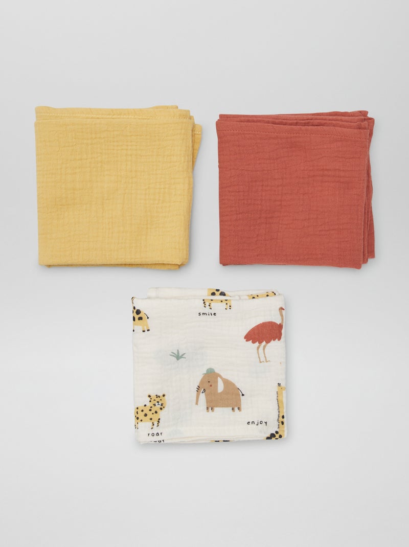 Lot de 3 langes BEIGE - Kiabi