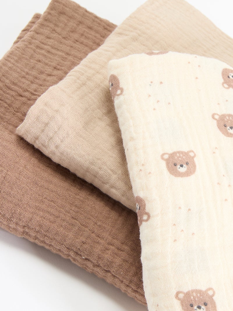 Lot de 3 langes Beige - Kiabi
