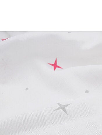 Lot de 3 langes en coton 70x70 cm Etoiles, gris, blanc - Babycalin
