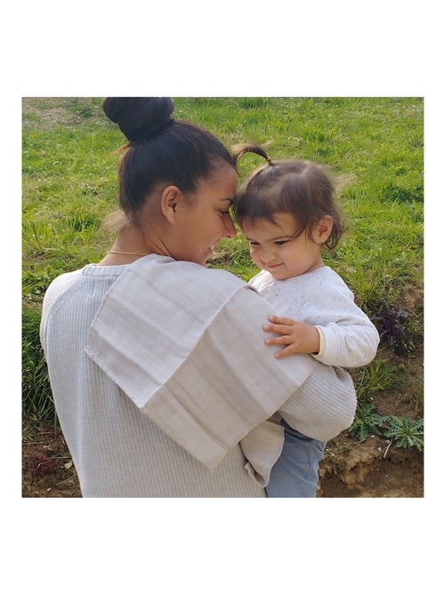 Lot de 3 langes en coton 70x70 cm Etoiles, gris, blanc - Babycalin - Kiabi