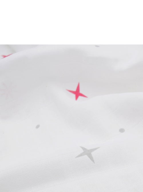 Lot de 3 langes en coton 70x70 cm Etoiles, gris, blanc - Babycalin - Kiabi