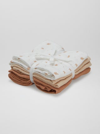 Lot de 3 langes en coton