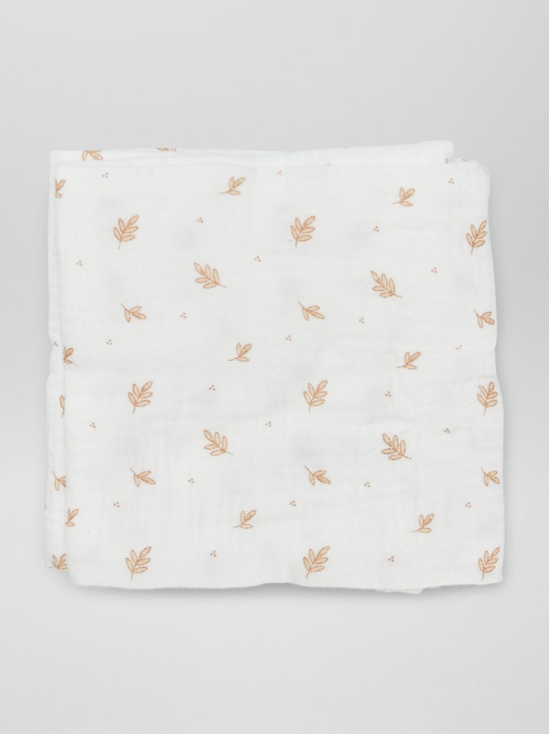 Lot de 3 langes en coton Beige - Kiabi