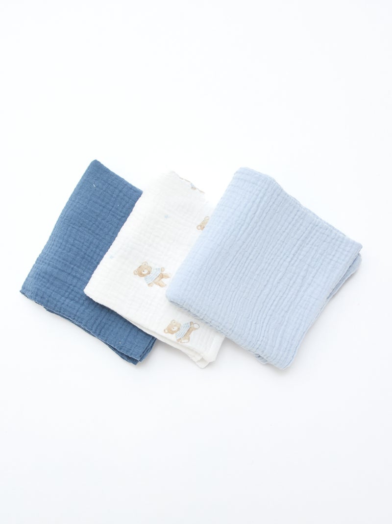 Lot de 3 langes en coton Beige - Kiabi