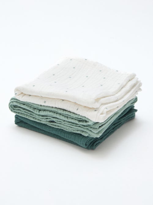 Lot de 3 langes en coton - Kiabi