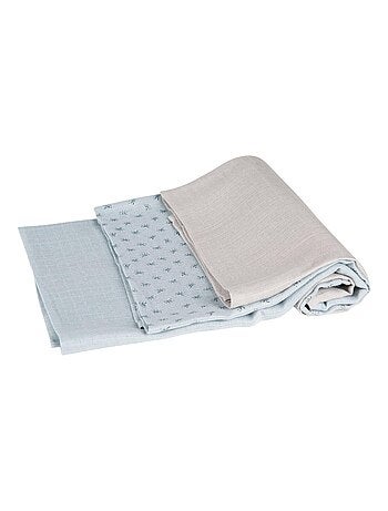 Lot de 3 langes en coton bio - ROBA 'Lil planet'