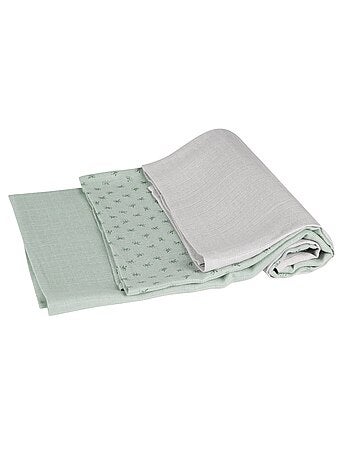 Lot de 3 langes en coton bio - ROBA 'Lil planet'