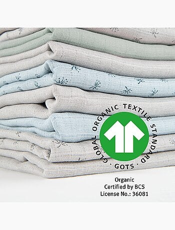 Lot de 3 langes en coton bio - ROBA 'Lil planet'