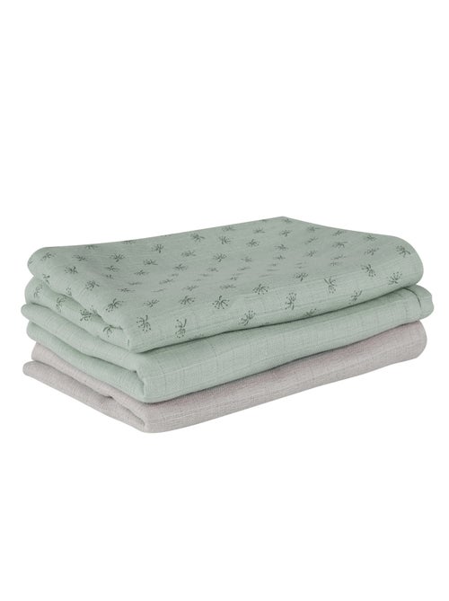 Lot de 3 langes en coton bio - ROBA 'Lil planet' - Kiabi