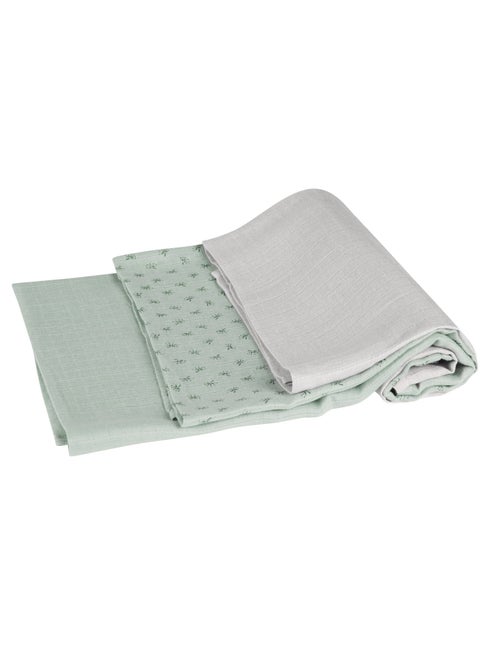 Lot de 3 langes en coton bio - ROBA 'Lil planet' - Kiabi