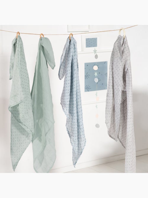 Lot de 3 langes en coton bio - ROBA 'Lil planet' - Kiabi