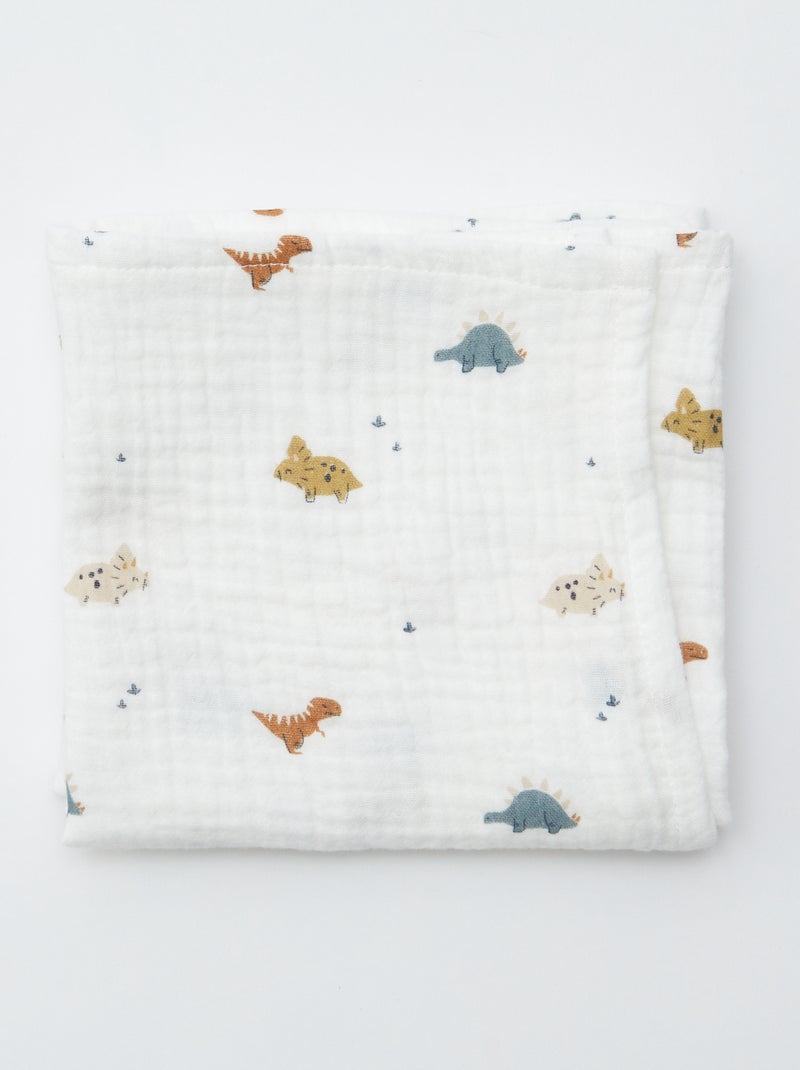 Lot de 3 langes en coton Vert - Kiabi