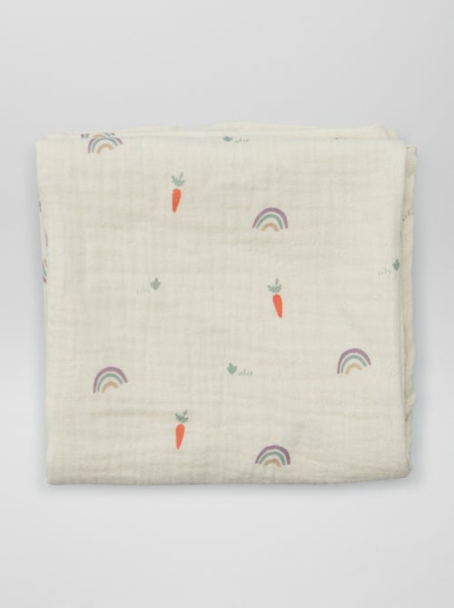 Lot de 3 langes en gaze de coton - Kiabi