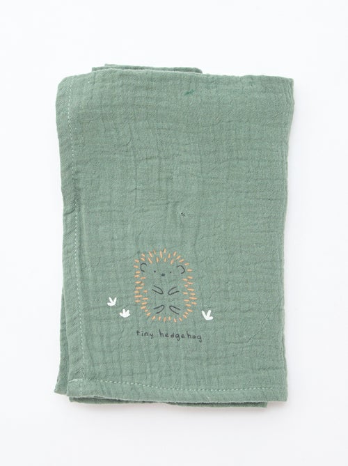 Lot de 3 langes en gaze de coton - Kiabi