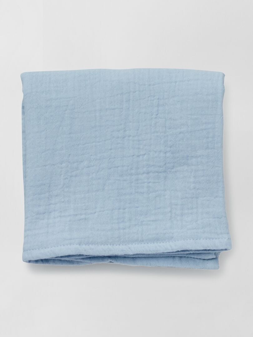 Lot de 3 langes en gaze de coton Bleu - Kiabi